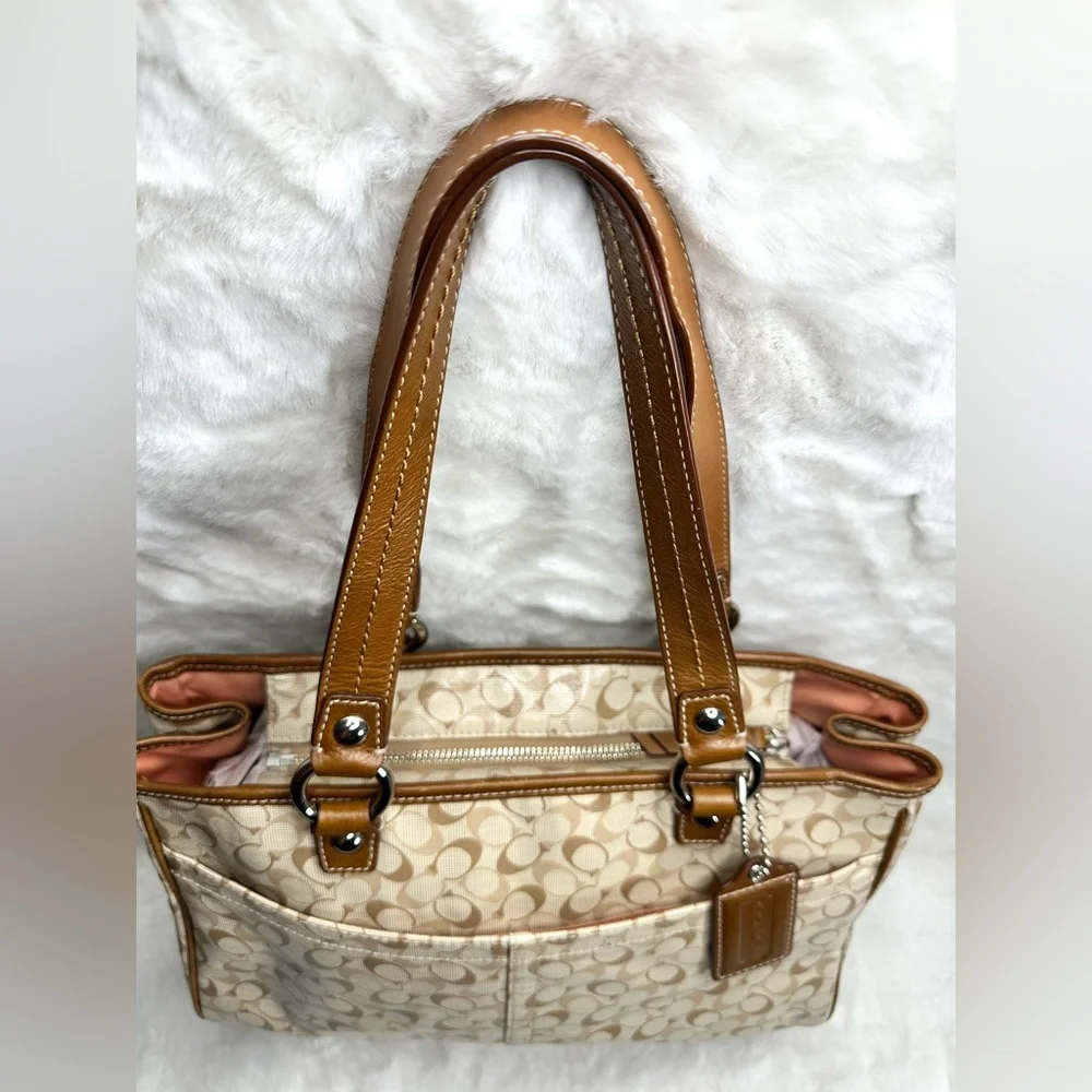 Vintage 90’s Coach Chelsea Signature Coated Canvas Tote Bag Quiet Luxury